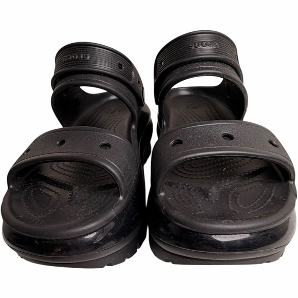 Crocs Mega Crush Platform Sandal Black Chunky Thick Sole Y2K Women 7 Goth Grunge - Picture 13 of 16